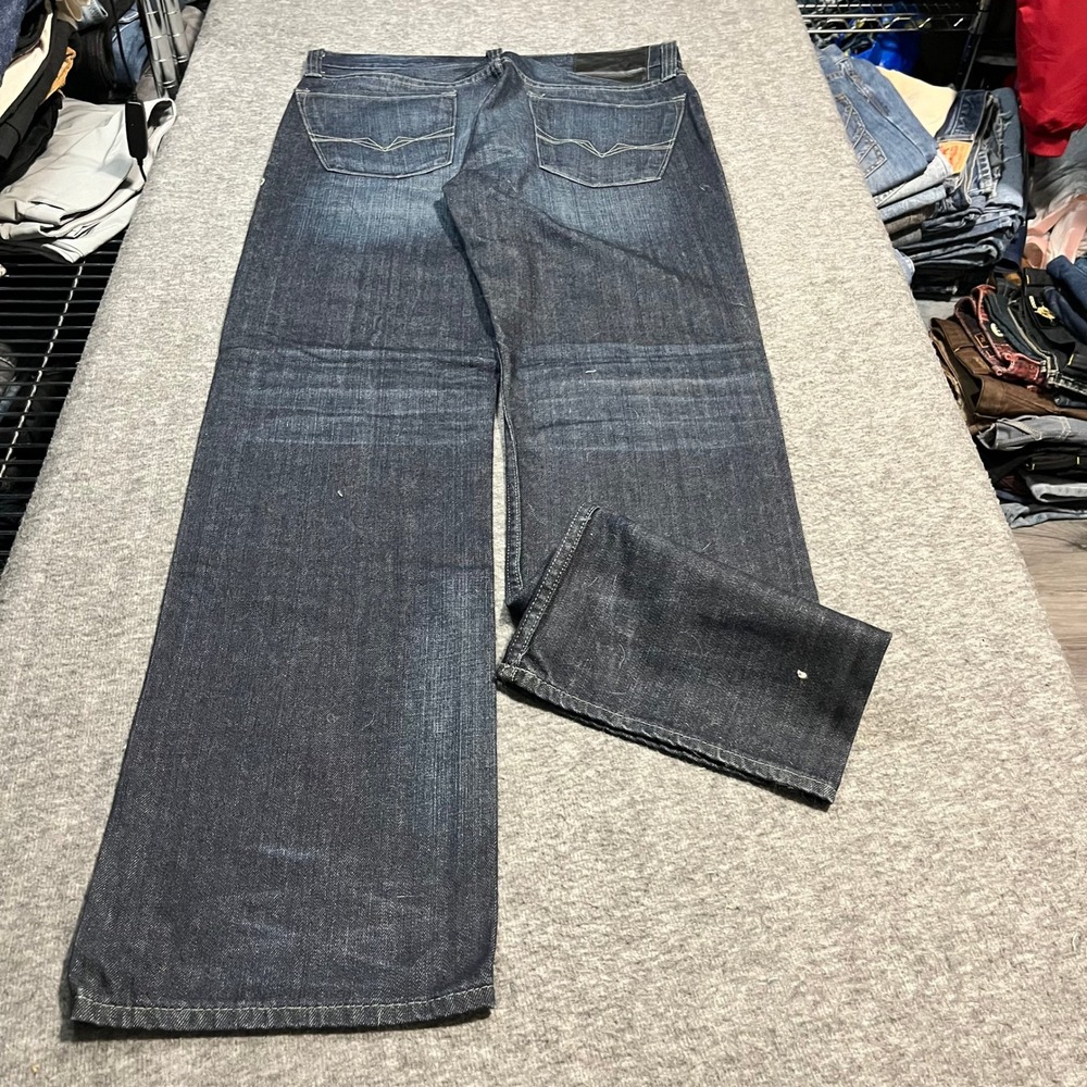 Guess Desmond Relaxed Fit Jeans Mens‎ 33x32 Dark Wash Straight Leg JMB0012RID1